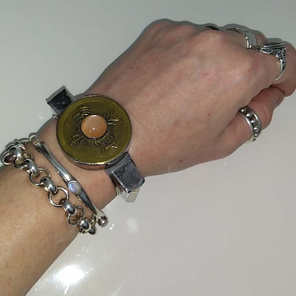 Unique Modernist Darla Nordstrom Sterling Silver Cuff VINTAGE - Picture 7 of 16